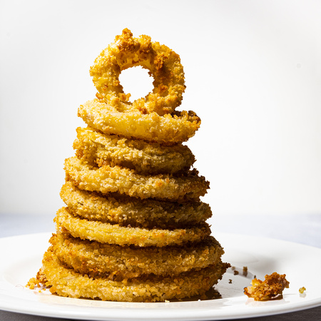 Stacked Air-Fried Onion Rings