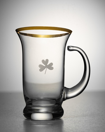 Gold-Rimmed Glass Mug