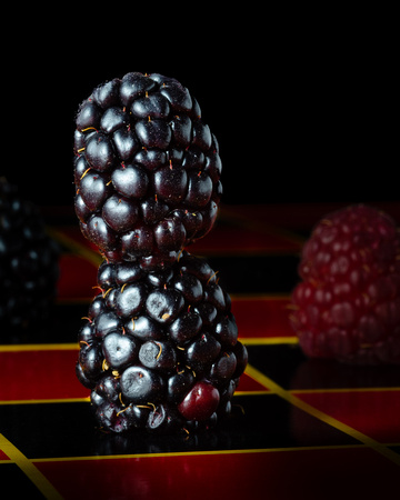King in checkers indicated by stacked pieces